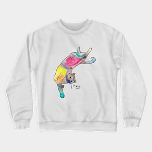 Hey! Watercolour Cat Crewneck Sweatshirt